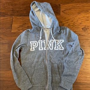 PINK zip up hooded jacket